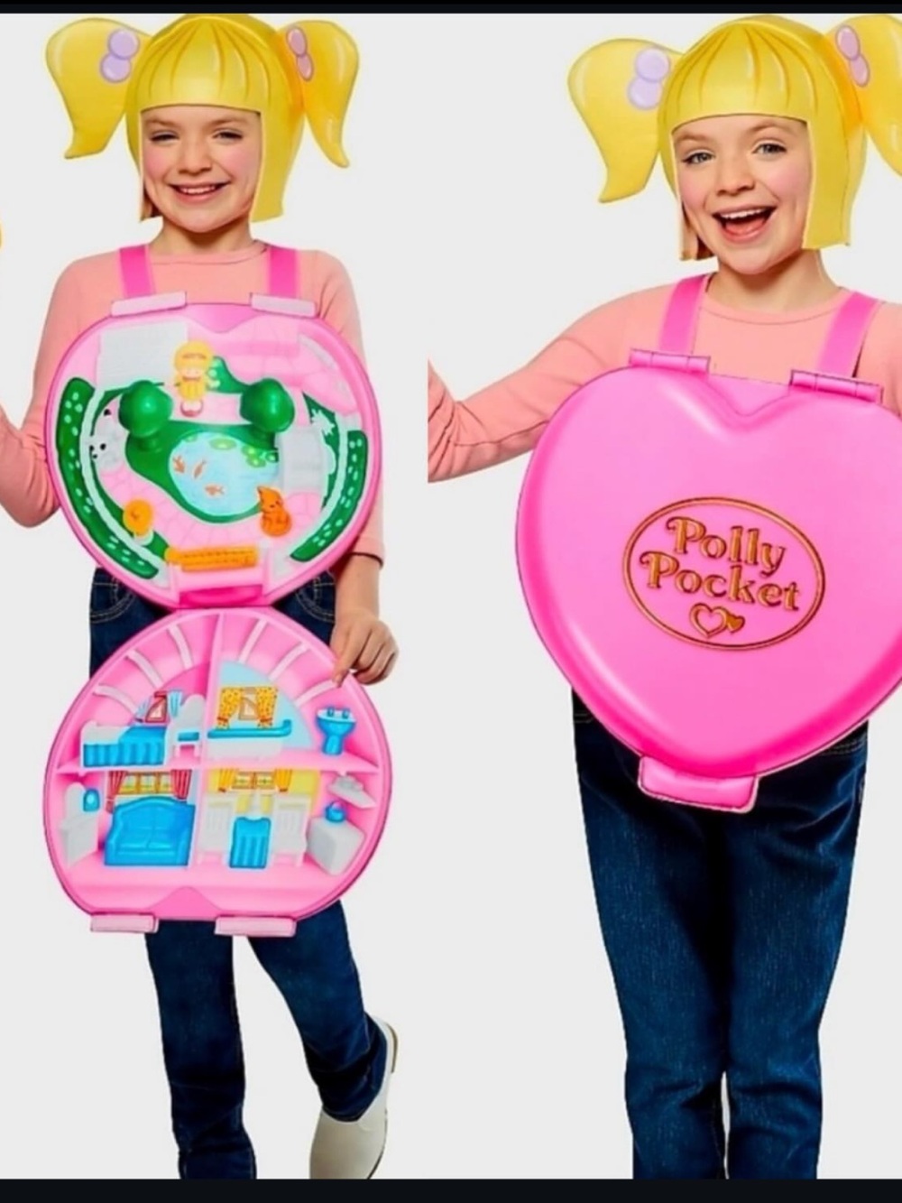 Polly pocket Halloween Girls' One Size Pink Costume with Accessories cosplay 90s